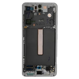 LCD Kijelző Samsung G990 (S21 FE) fehér ORG GH82-26414B/26420B/26590B