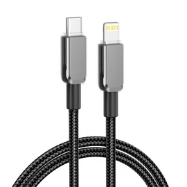 XO 27W NB-Q250A USB-C to Lightning 1m adatkábel fekete gyorstöltős