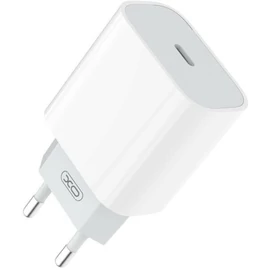 USB-C hálózati gyors töltő 20W fehér XO L77 PD gyorstöltő fej
