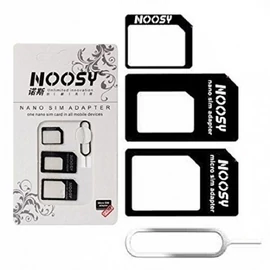 NOOSY SIM kártya adapter és sim tű készlet fekete