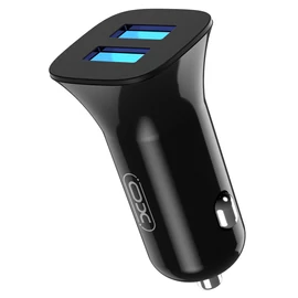 XO TZ10 12W Autós gyorstöltő szett USB-C kábellel fekete 2.4A