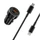XO TZ11 20W Autós gyorstöltő szett lightning kábellel fekete 3A