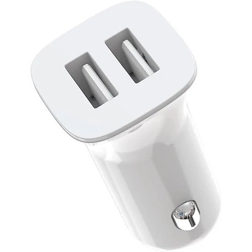 XO TZ10 12W Autós gyorstöltő szett lightning kábellel fehér 2.4A
