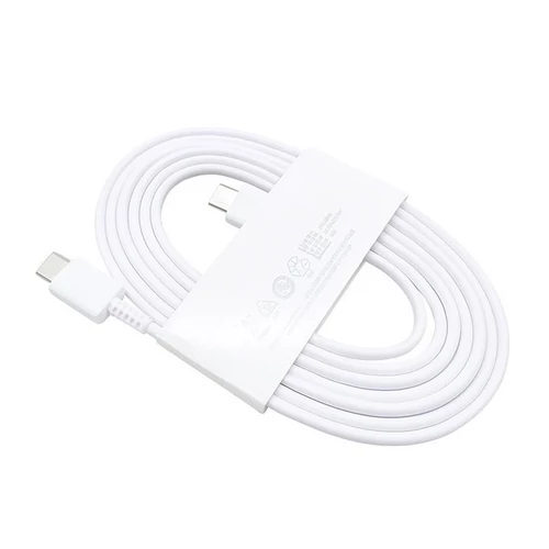 USB-C mobil töltő- és adatkábel 2m fehér (max 25W 3A) (doboz nélküli)