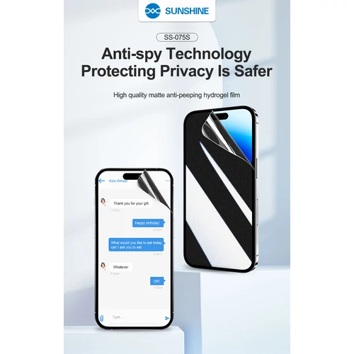 SUNSHINE SS-075S hidrogél fólia matt privacy betekintésgátló