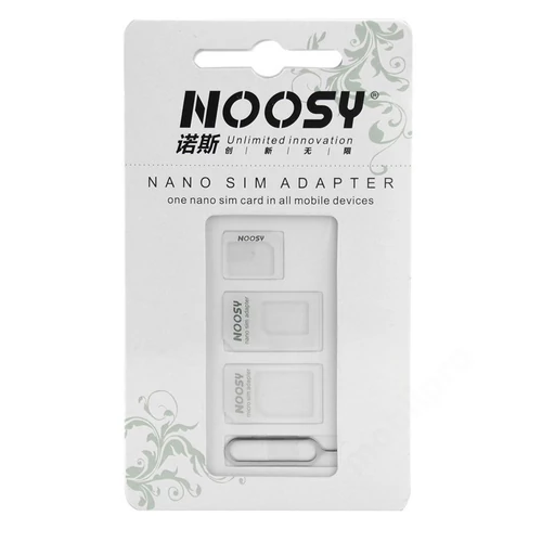 NOOSY SIM kártya adapter és sim tű készlet fehér