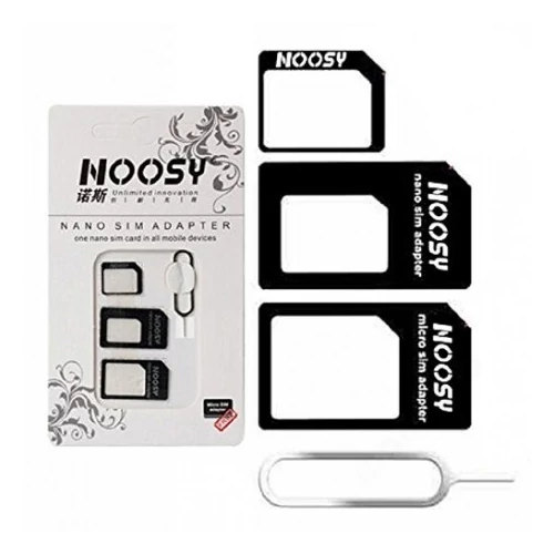 NOOSY SIM kártya adapter és sim tű készlet fekete