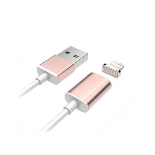 Lightning to USB Earldom mágneses fejű  töltő- és adatkábel rosegold
