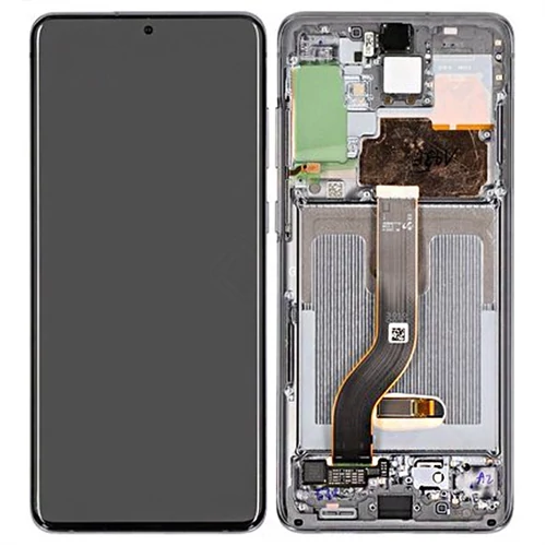 LCD Kijelző Samsung G985 (S20+) szürke ORG GH82-31441E/31442E/31445E/22465E