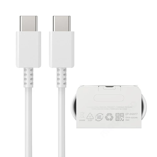 USB-C mobil töltő- és adatkábel 1m fehér (Max 25w)