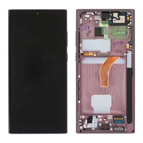 LCD Kijelző Samsung S908 (S22 Ultra) burgundy ORG GH82-27488B