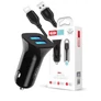 Kép 2/2 - XO TZ10 12W Autós gyorstöltő szett USB-C kábellel fekete 2.4A