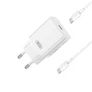 Kép 1/2 - Töltő szett XO L90B gyorstöltő PD 20W fehér USB-C kábellel NB-Q190A type-c töltőszett