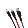 Kép 1/2 - XO szövetes NB54 3in1 USB színes adatkábel
