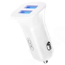 Kép 1/2 - XO TZ10 12W Autós gyorstöltő szett lightning kábellel fehér 2.4A