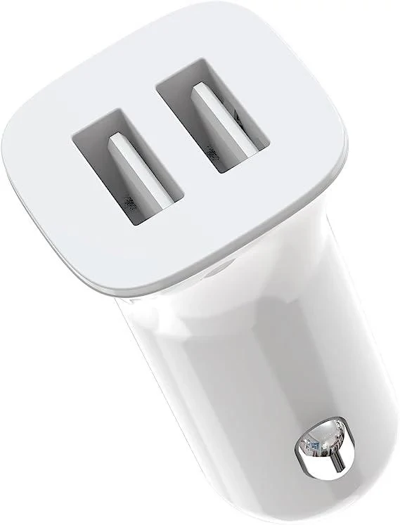 XO TZ10 12W Autós gyorstöltő szett lightning kábellel fehér 2.4A