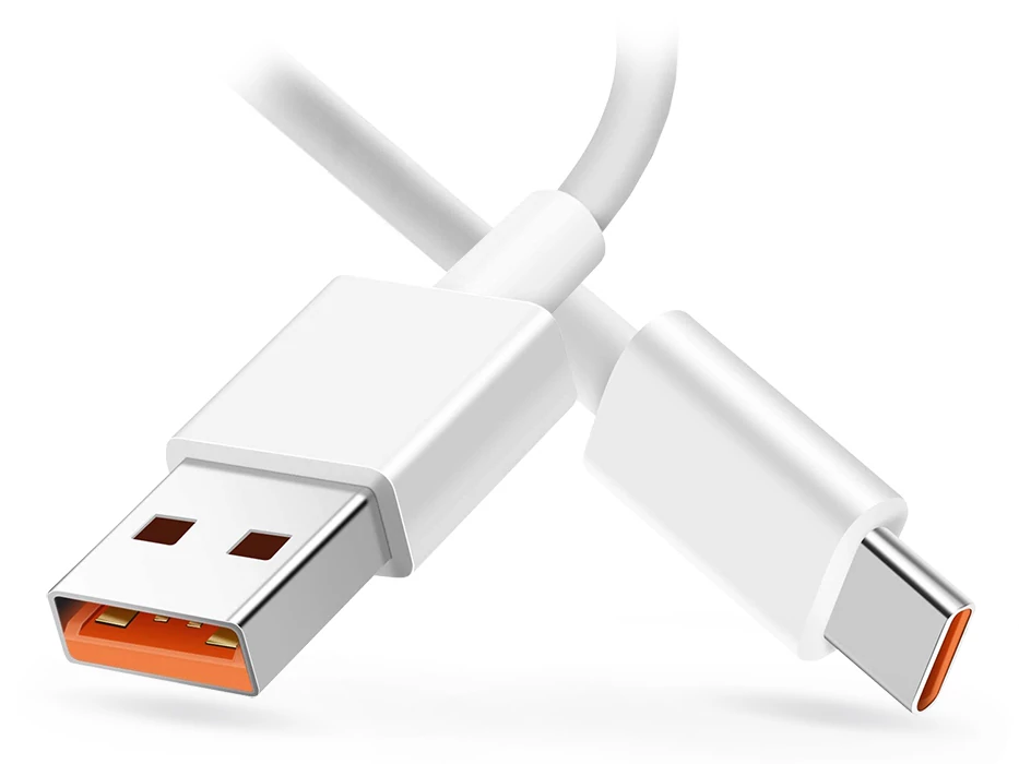 Adatkábel USB to USB-C 1m fehér 6A