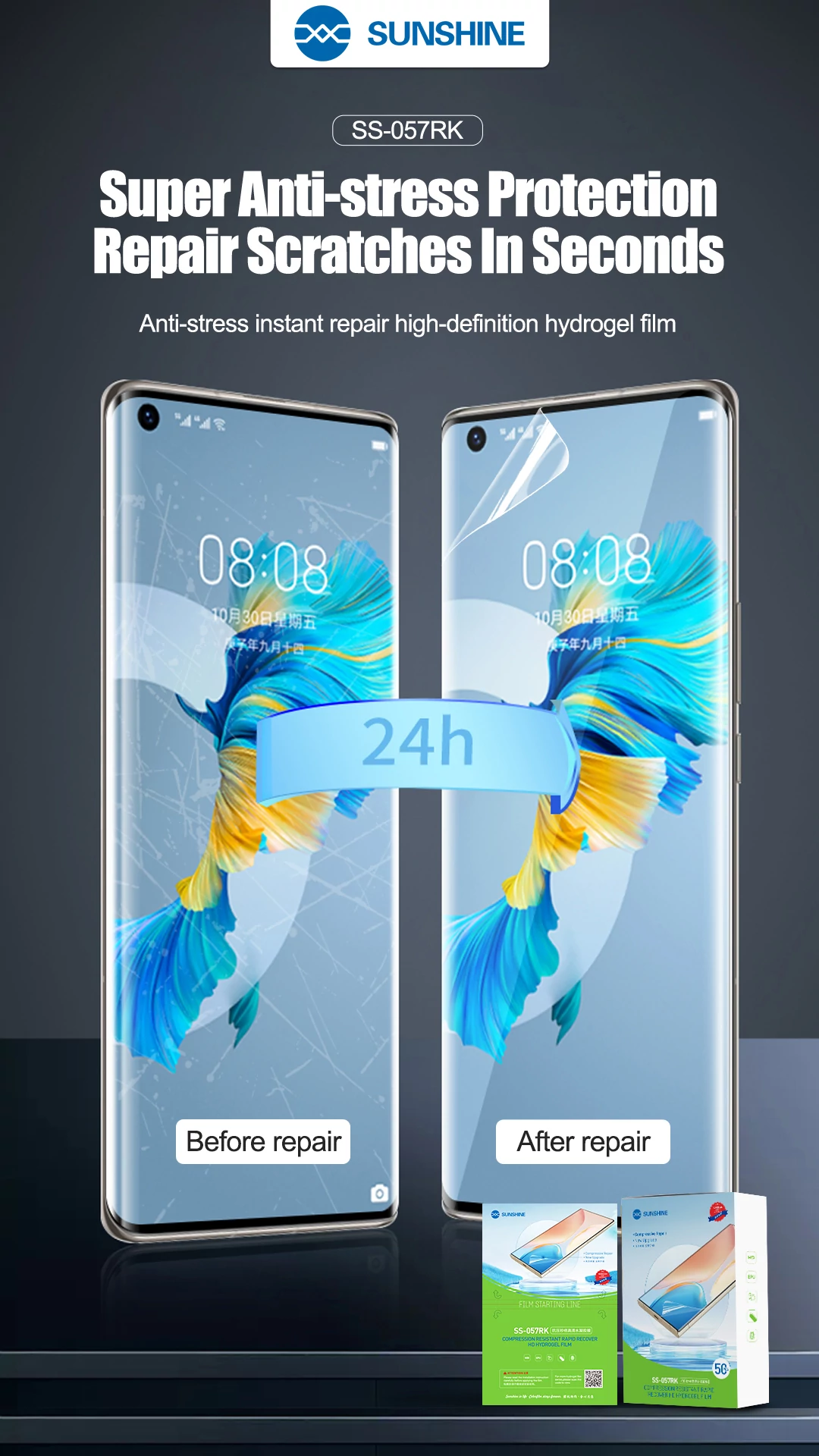 SUNSHINE SS-057RK hidrogél fólia clear anti stress