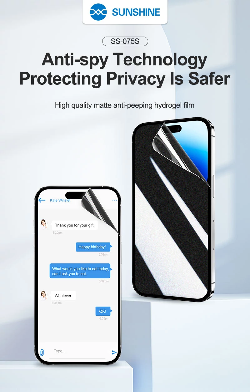 SUNSHINE SS-075S hidrogél fólia matt privacy betekintésgátló