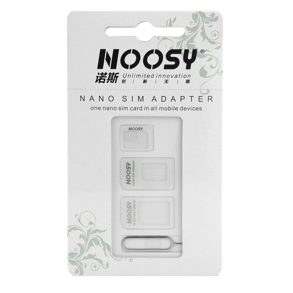 NOOSY SIM kártya adapter és sim tű készlet fehér
