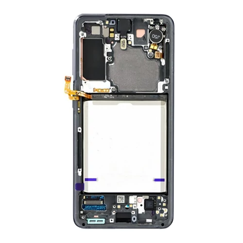LCD Kijelző Samsung G991 (S21 5G) fekete (Phantom Gray) ORG GH82-27255A/27256A