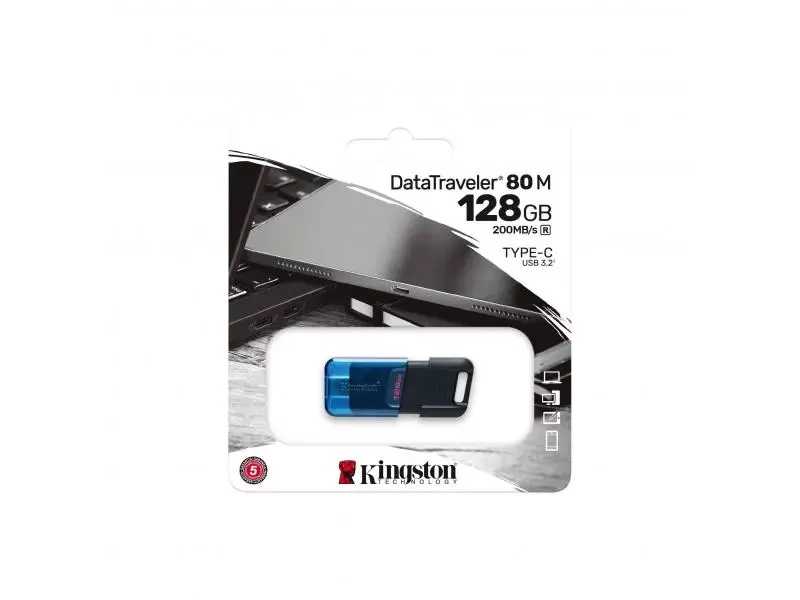 Pendrive Kingston DataTraveler 80 128GB USB Flash 200 MB/s DT80M/128GB