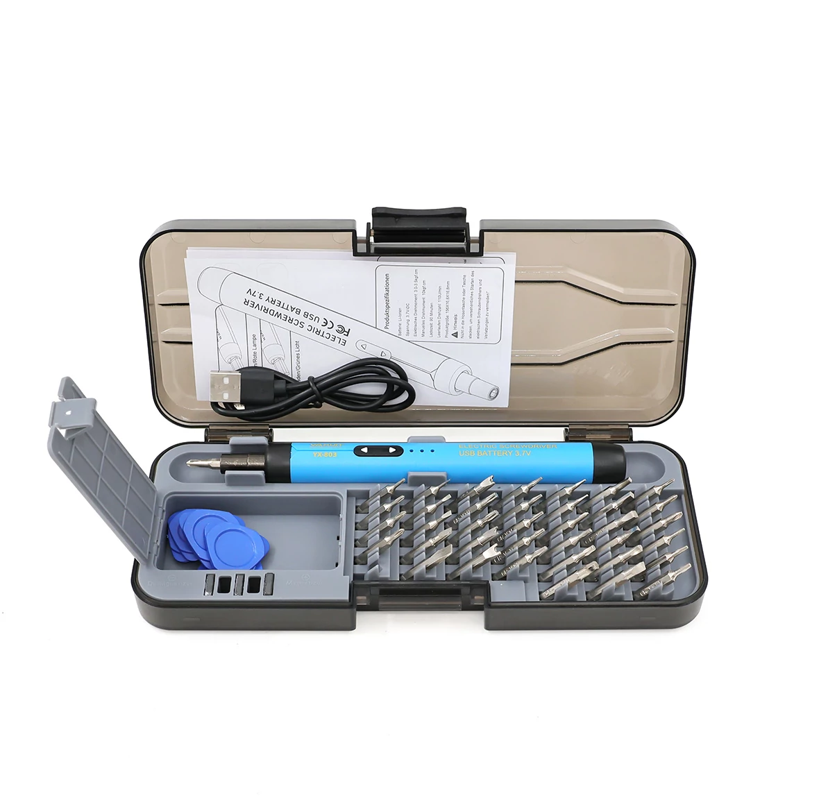 Elektromos csavarhúzókészlet mini drill Yaxun YX803 USB-C töltéssel